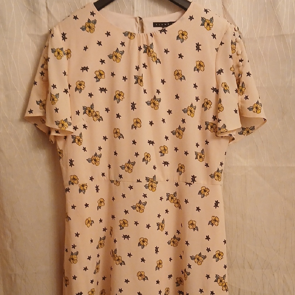 Tiana‎ B. Floral Print Dress with Short Sleeves Size 12